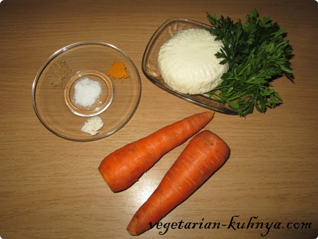 Ингредиенты для сырно-морковных котлет