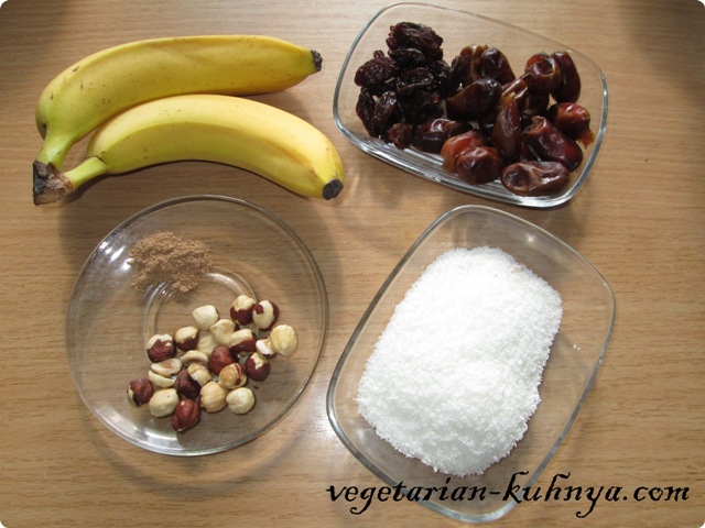 Ингредиенты для шариков с бананами